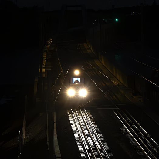 Det første toget har passert!