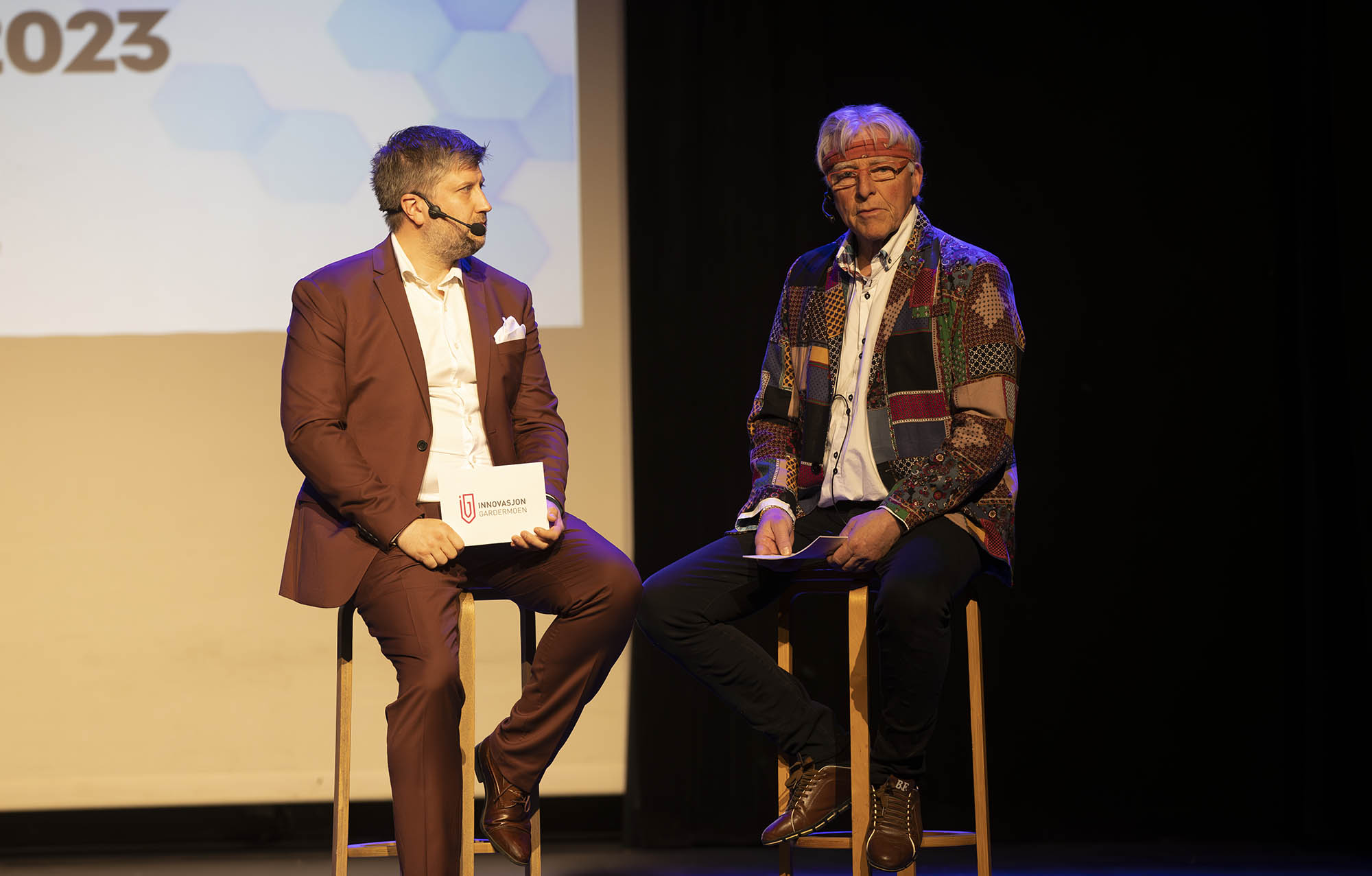 Leder i Innovasjon Gardermoen Remy Skogstrand og leder i Eidsvoll Næringslivsforum Finn Harald Valstad Pettersen