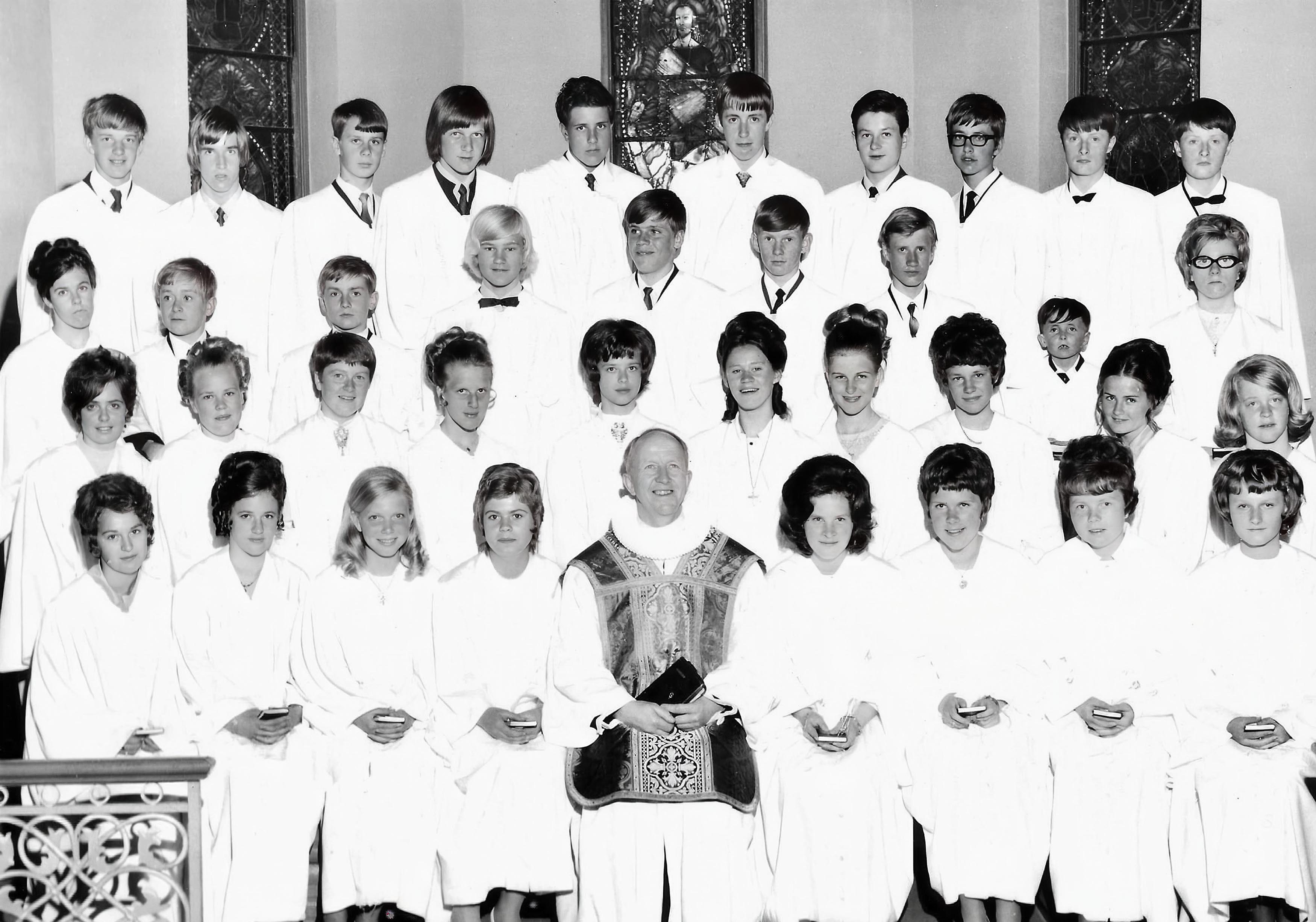 Konfirmanter i Råholt kirke 31. mai 1970