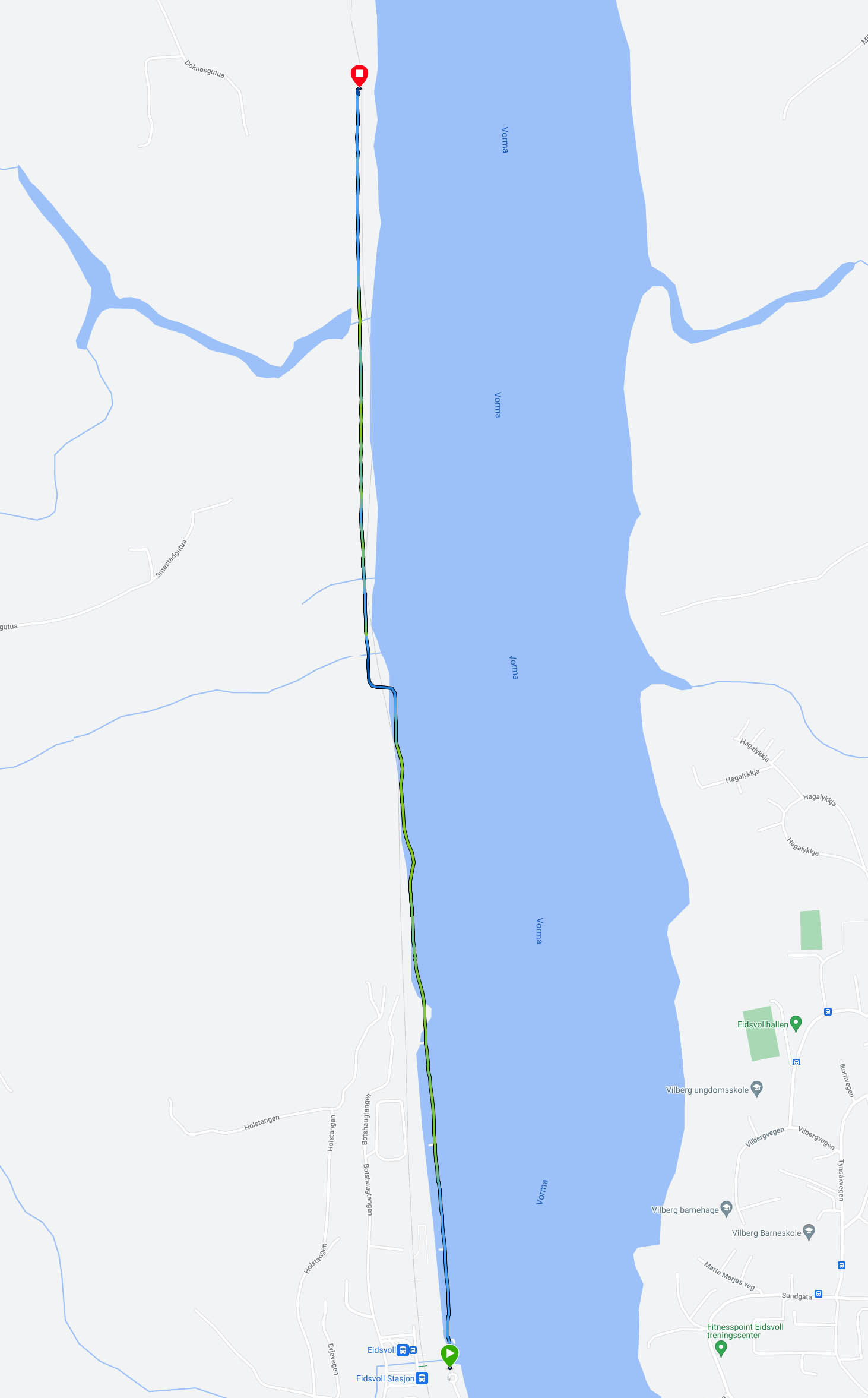 Foreløpig er denne strekningen åpen for publikum