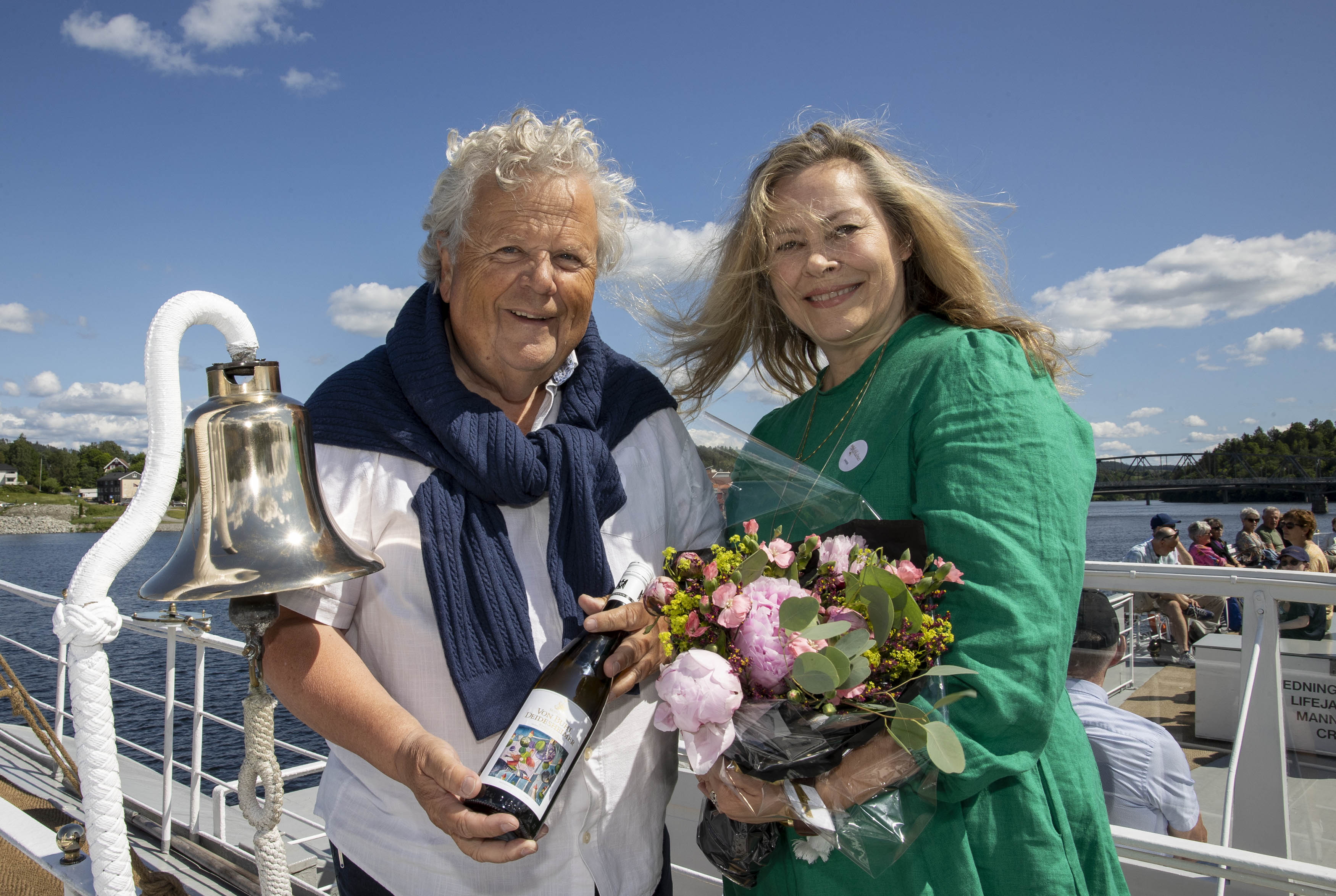 Direksjonsformann i AS Oplandske Dampskibsselskap Bjørn Blichfeldt og Gry Solberg