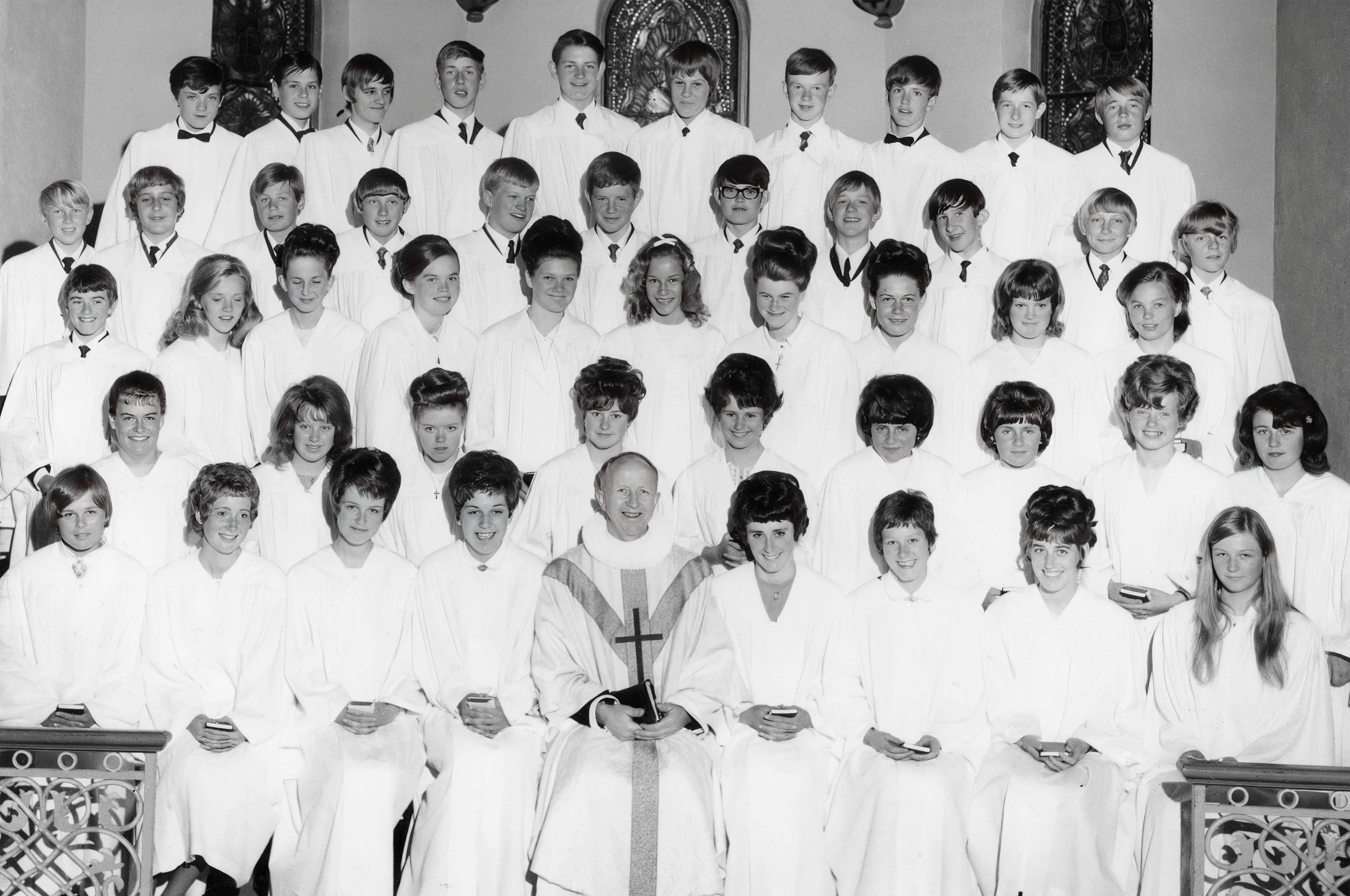 Konfirmanter i Råholt kirke 24. mai 1970