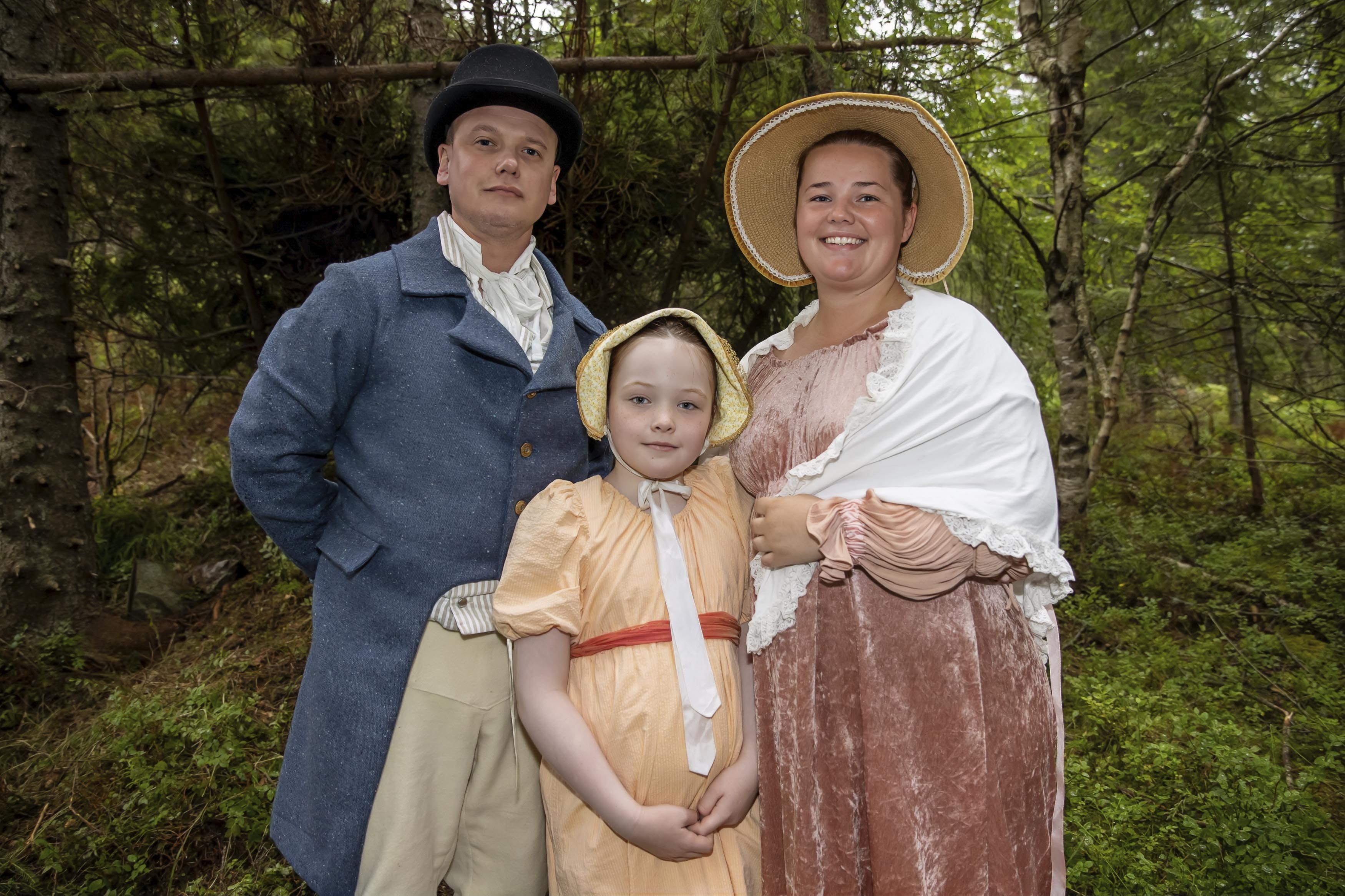 Forvalterparet Klouman med sin datter