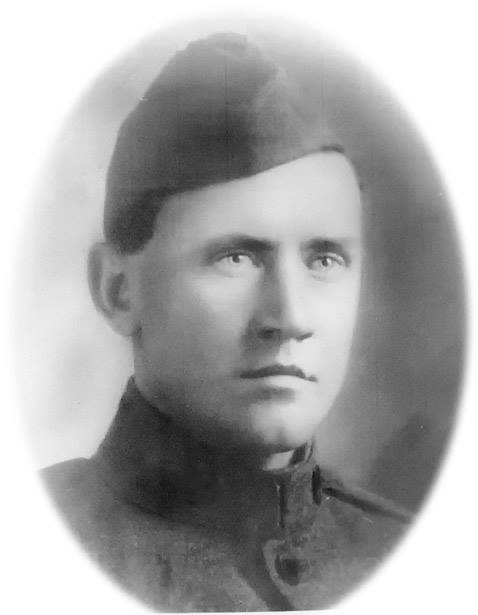 Theodor Sørlie som ung soldat i De forenede staters 33. divisjons 130. infanteriregiment Theodor Sørlie som ung soldat i De forenede staters 33. divisjons 130. infanteriregiment
