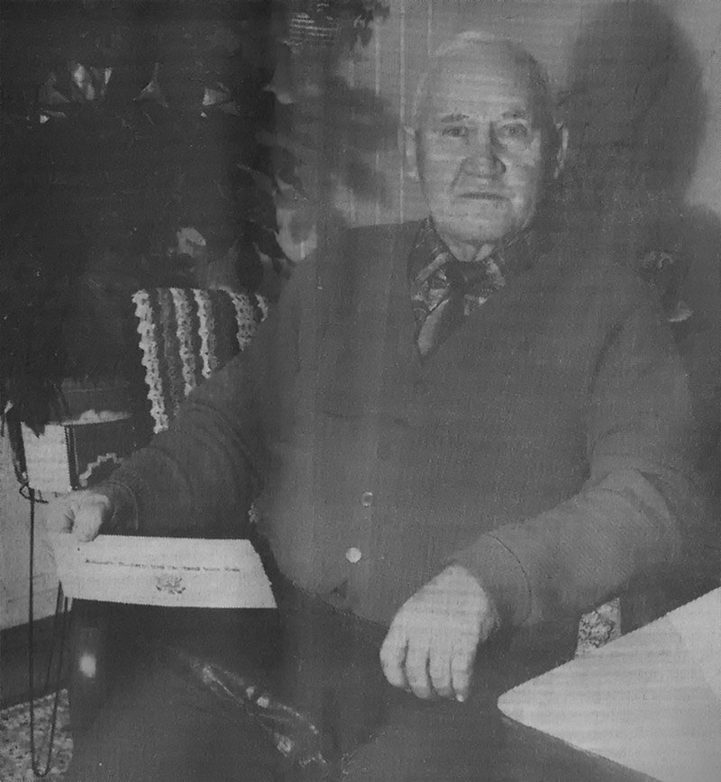 Theodor Sørlie avbildet i forbindelse med intervjuet i Eidsvold Blad 25. september 1964 Theodor Sørlie avbildet i forbindelse med intervjuet i Eidsvold Blad 25. september 1964