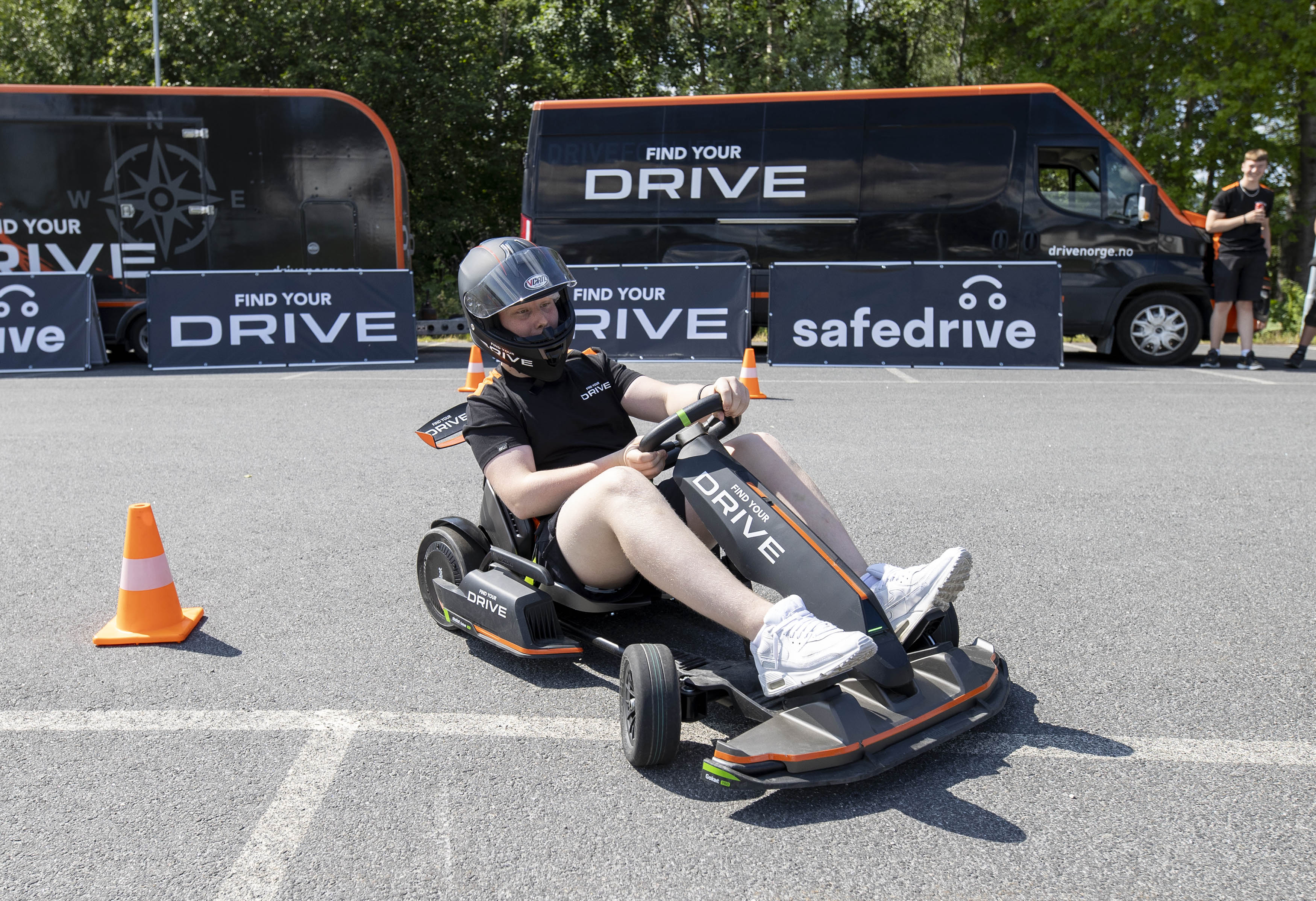 Timian Engebretsen hadde full kontroll på gokarten Timian Engebretsen hadde full kontroll på gokarten