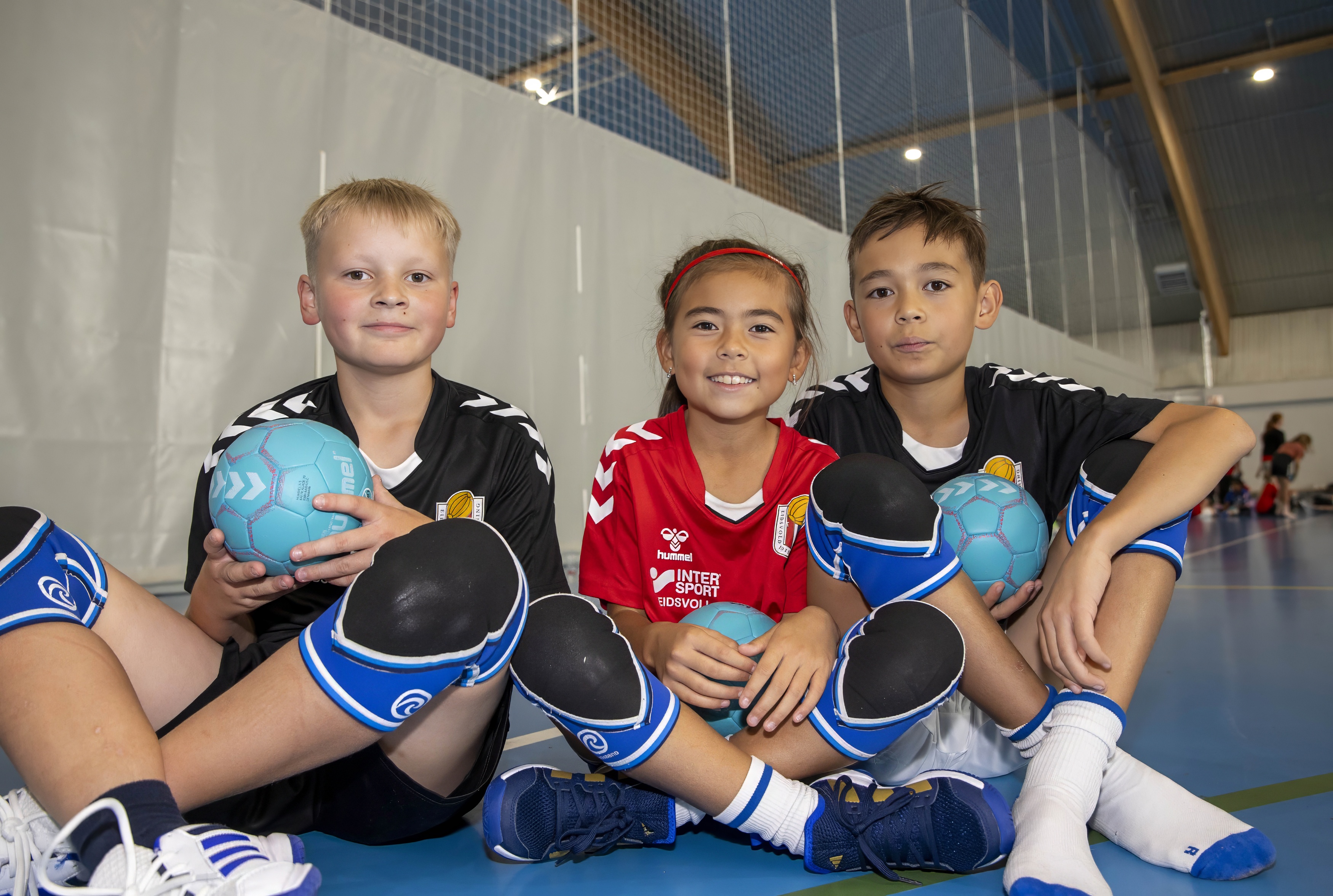 Fra venstre Leander Johansen Five (11), Ane Lien Kvelstad (9) og Noah Lien Kvelstad (11)
