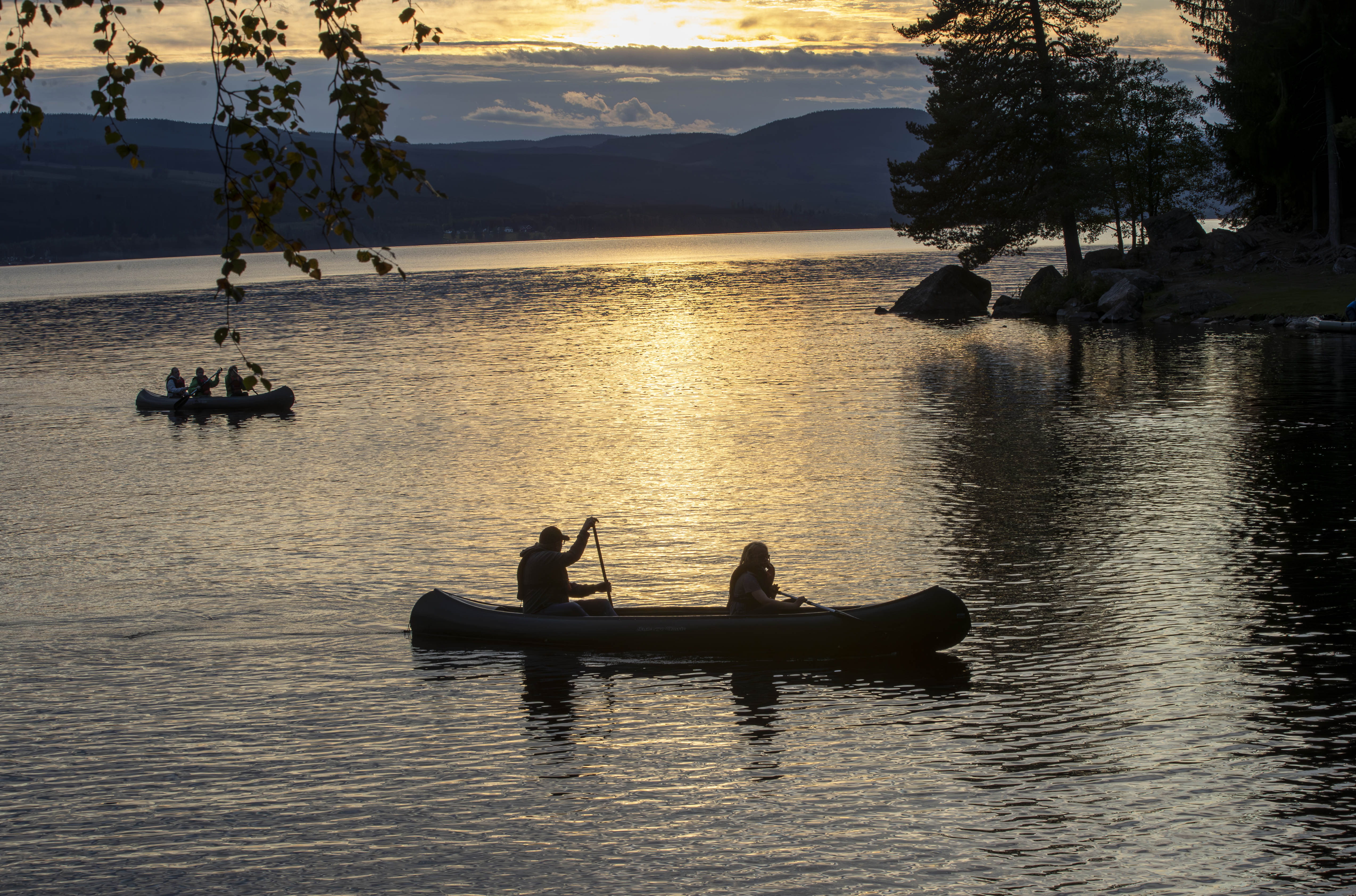 Kanopadling i solnedgang ved Prestsand
