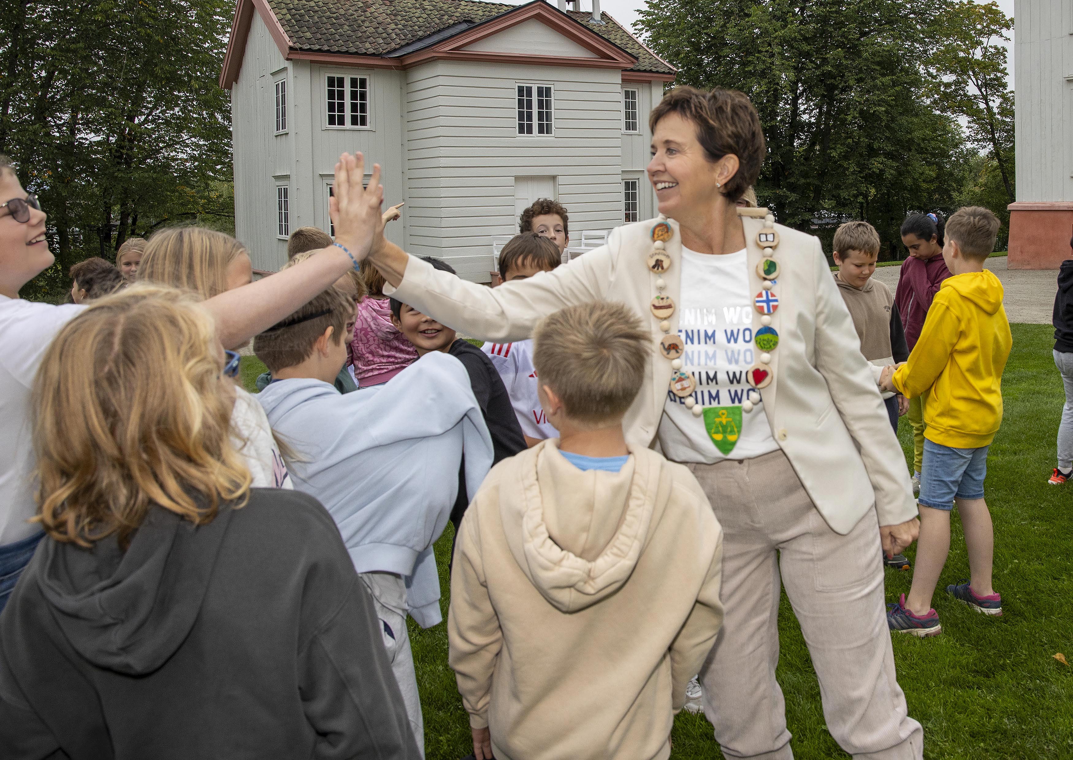 Det var mange som ville gi Nina Kristengård en high five