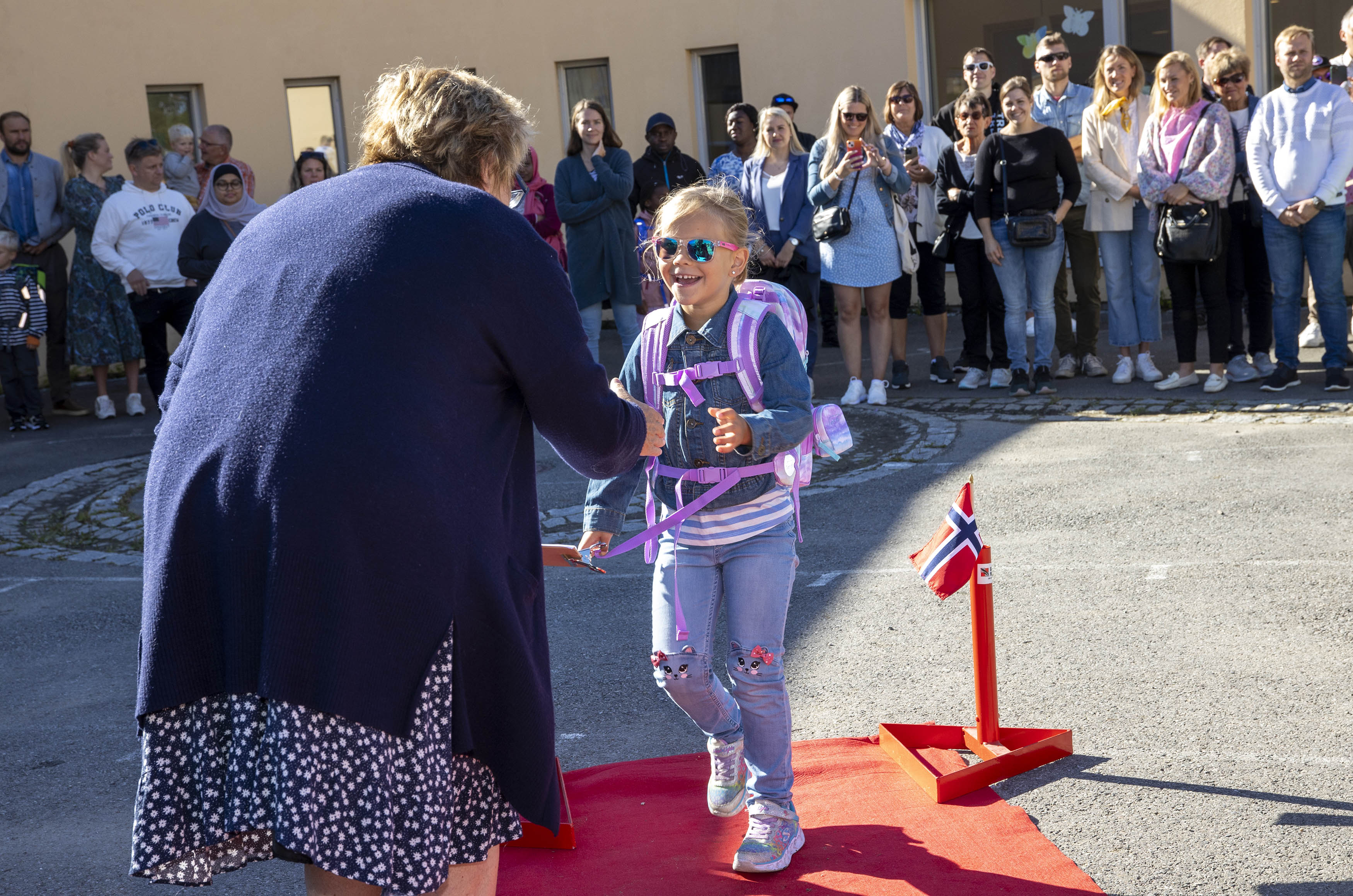 Første skoledag på rød løper