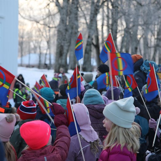 Markerte samenes nasjonaldag ved Eidsvollsbygningen