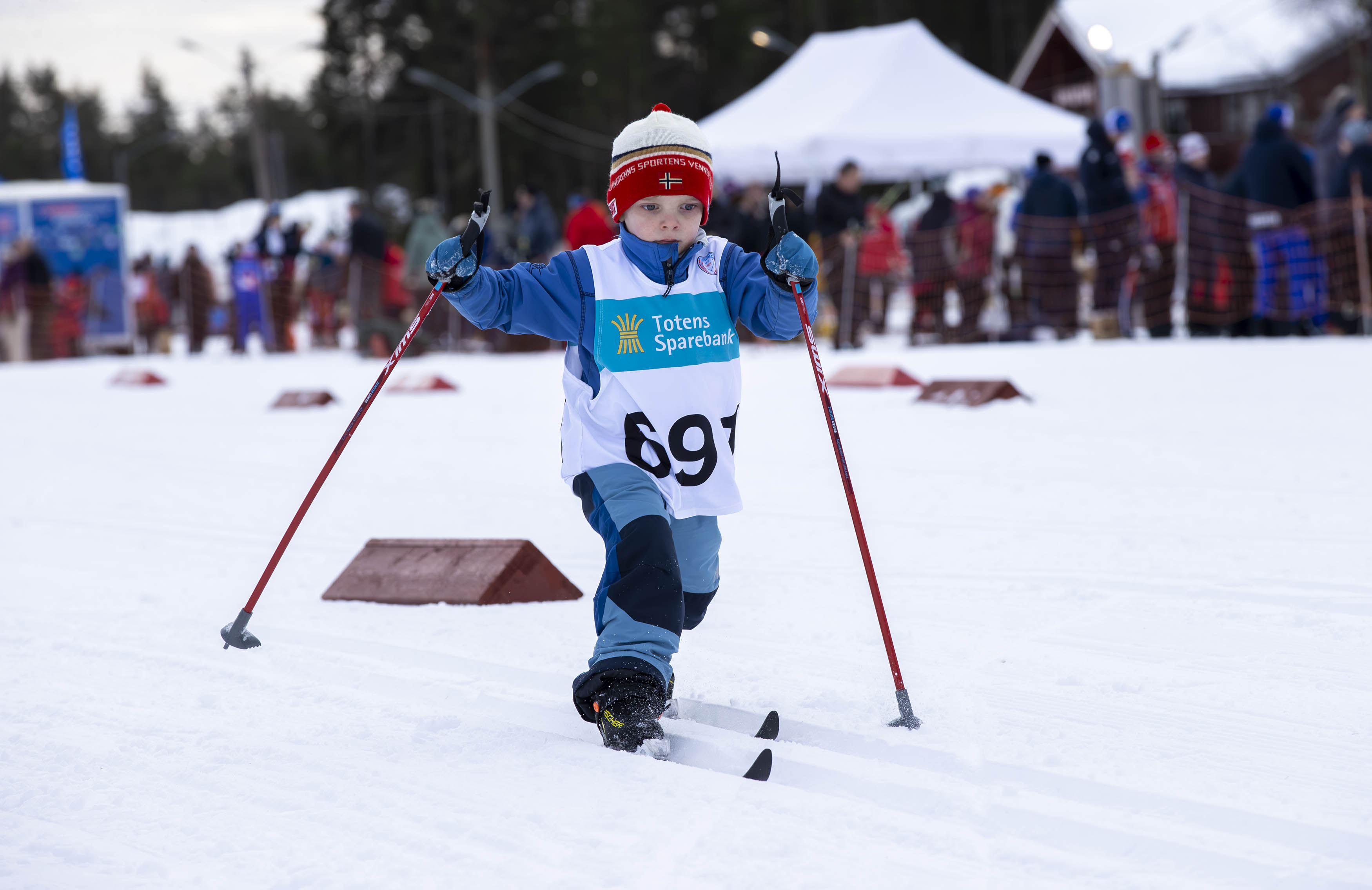 Viljar Krogh Øyehaug fra Bjerke i full fart ut fra start