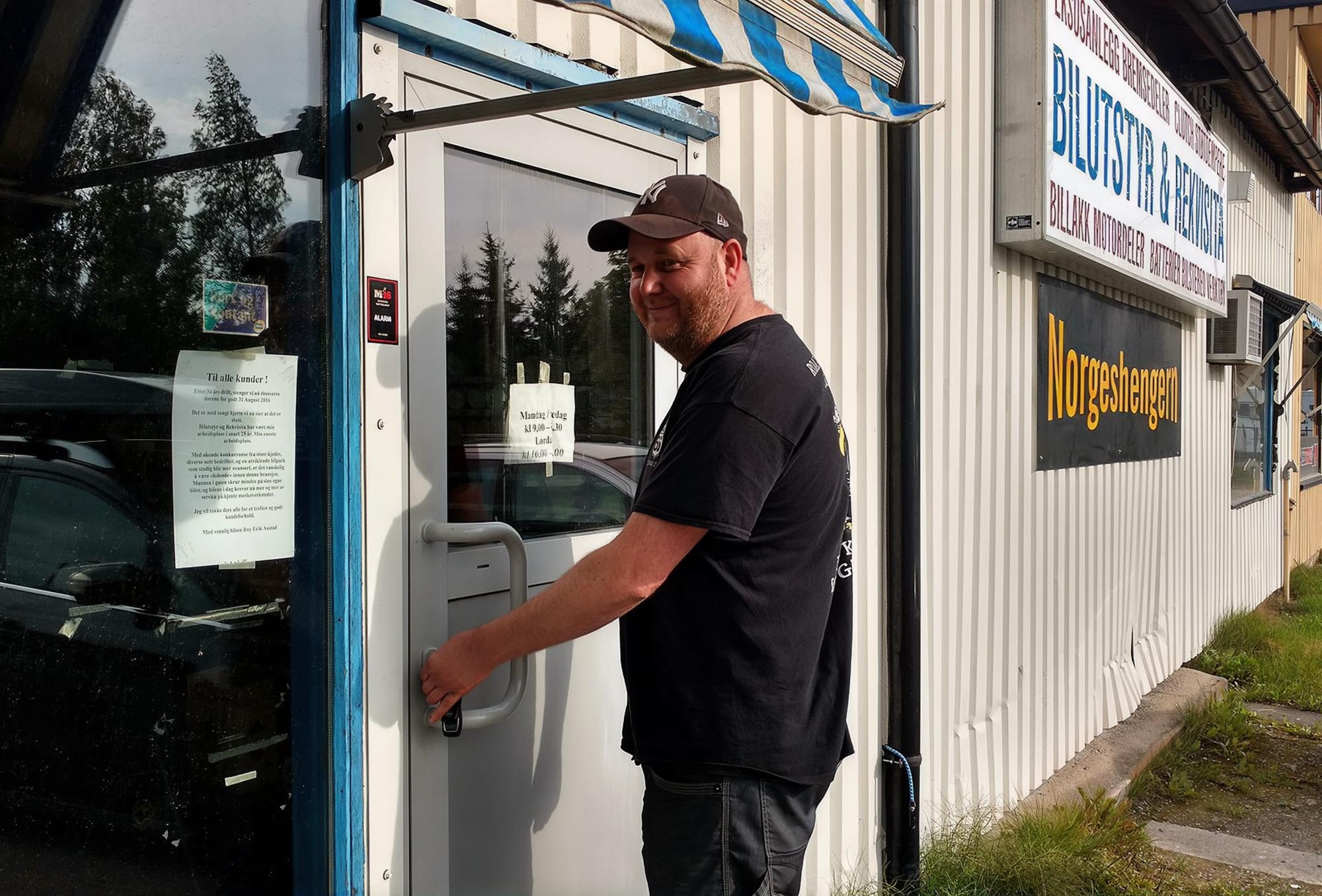 Datoen er 31. august 2016 og en æra er over. Innehaver av Bil & Rek Roy Erik Austad låste døra for godt