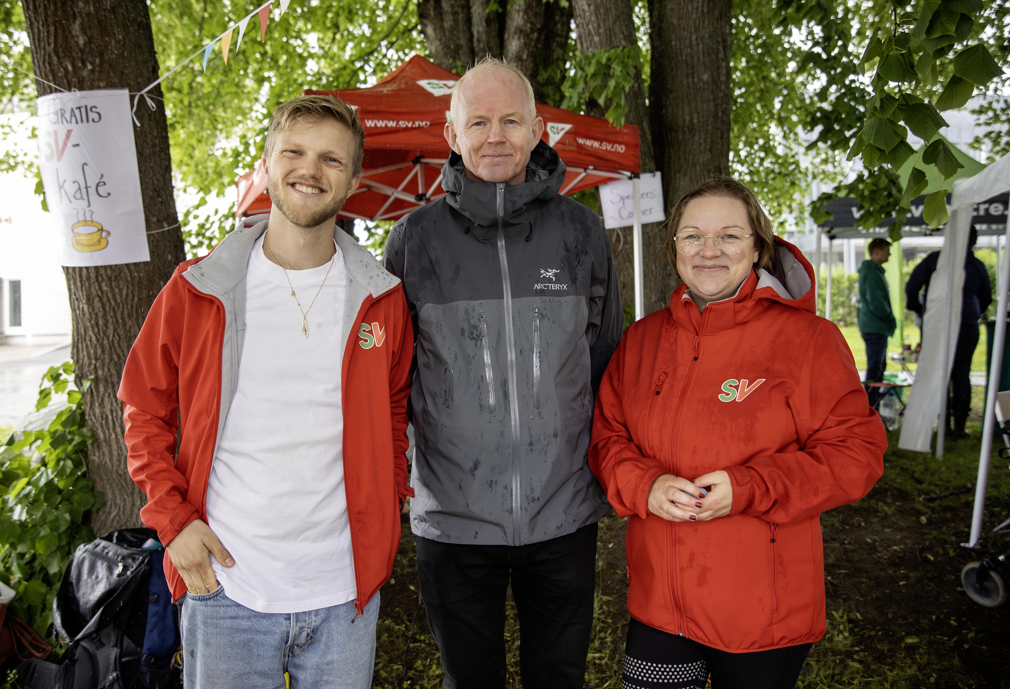 Annette Solberg hadde besøk av Balder Alvær Olafsen fra Akershus SV og stortingsrepresentant Lars Haltbrekken
