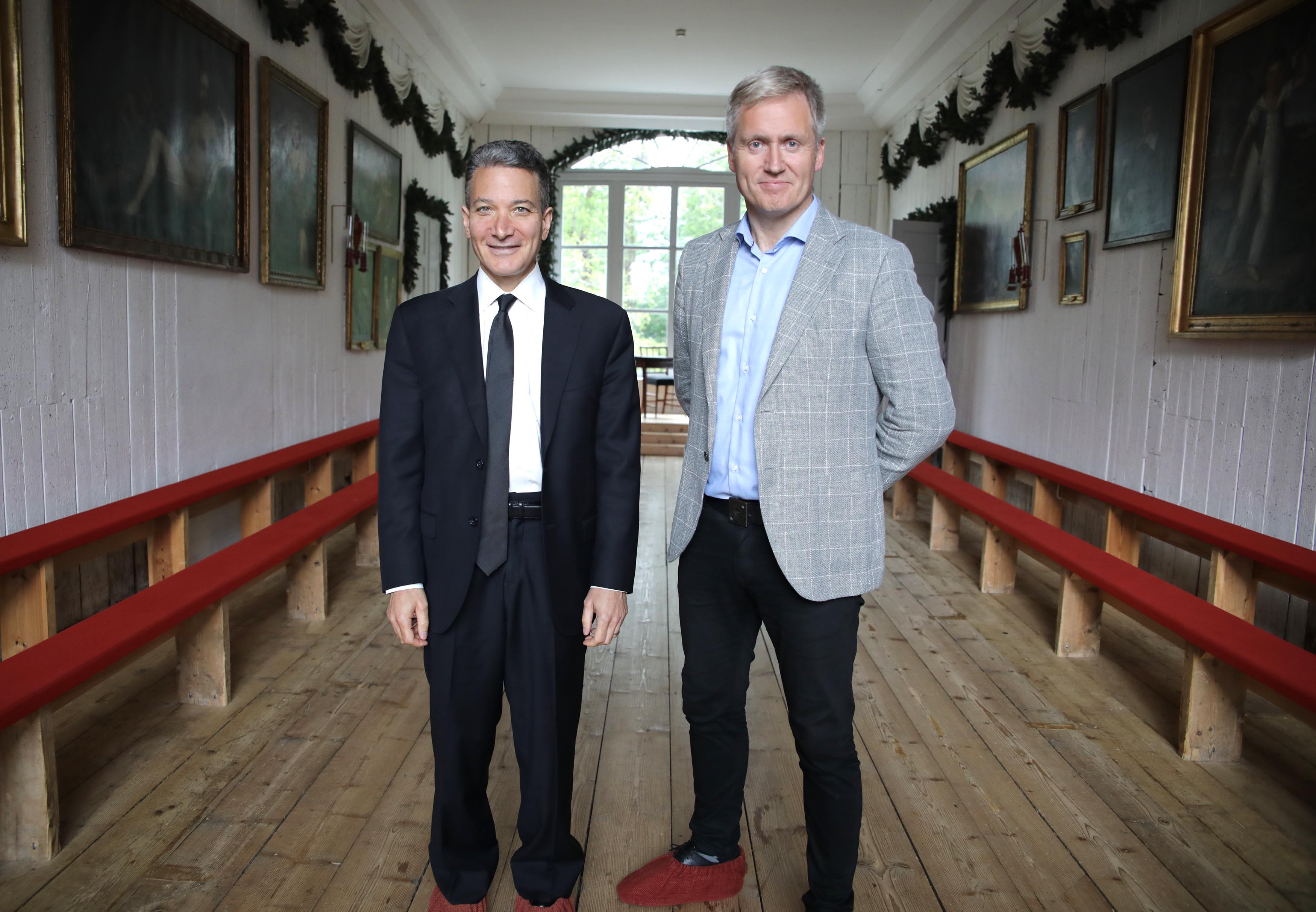 Jeffrey Rosen, leder for National Constitution center i Philadelphia, og Bård Frydenlund