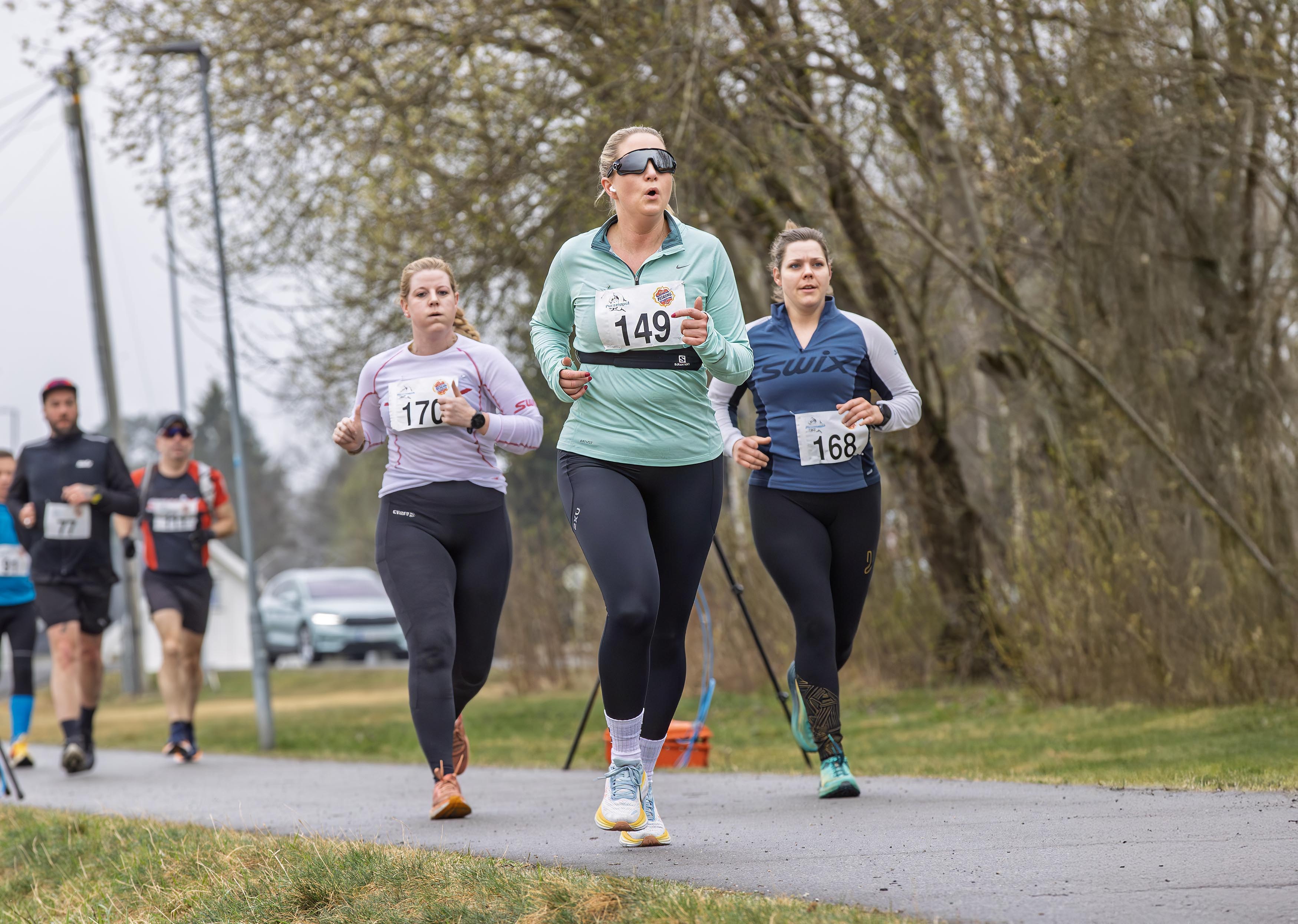 Her ser vi Sonja Kristin Fritz Sørensen (170), Beate Hofset Syversbråten (149) og Janna Klokkerengen (168) alle fra Eidsvoll