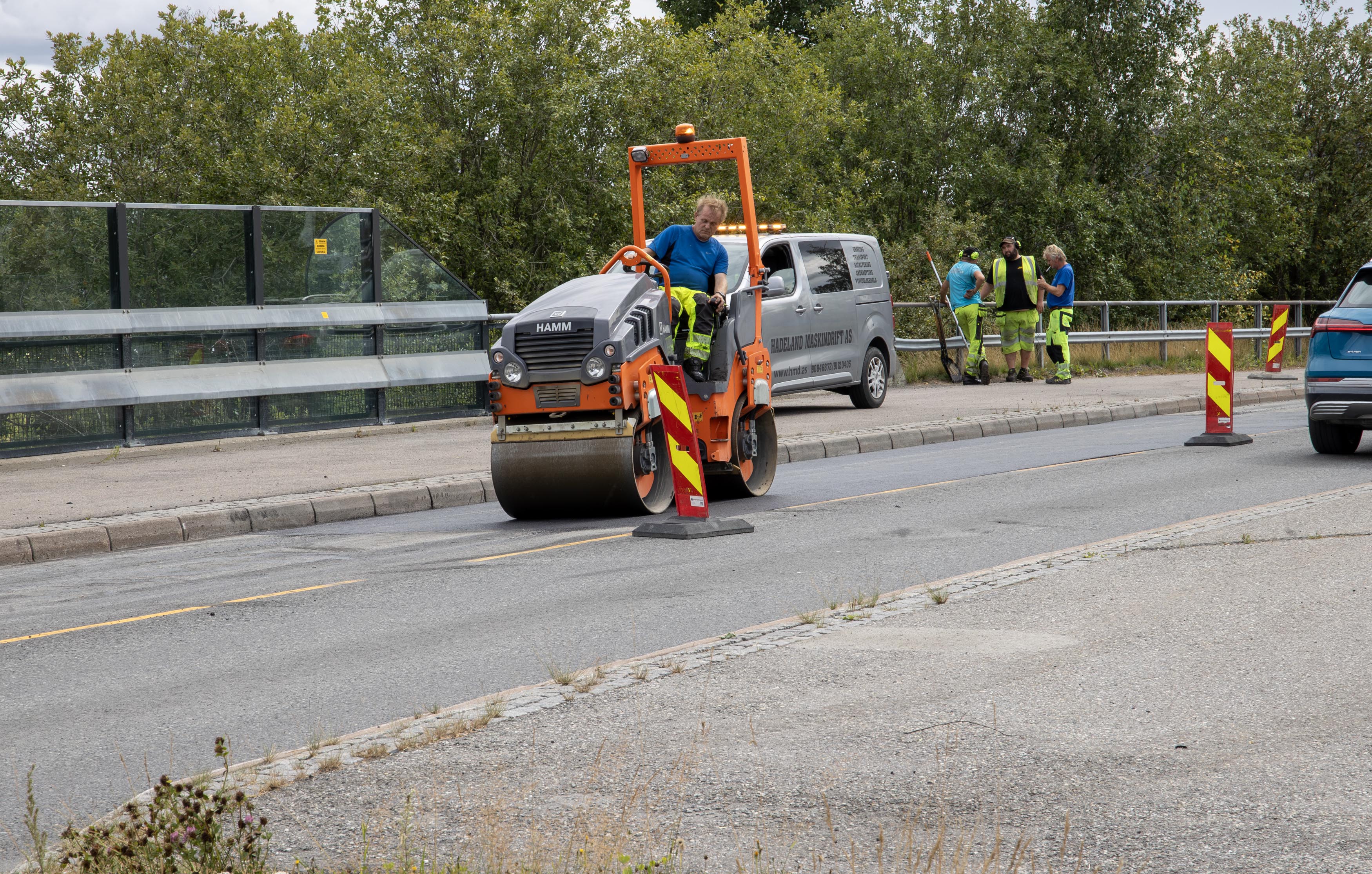 Det er Hadeland Maskindrift som fikk jobben med å tette hullet Det er Hadeland Maskindrift som fikk jobben med å tette hullet