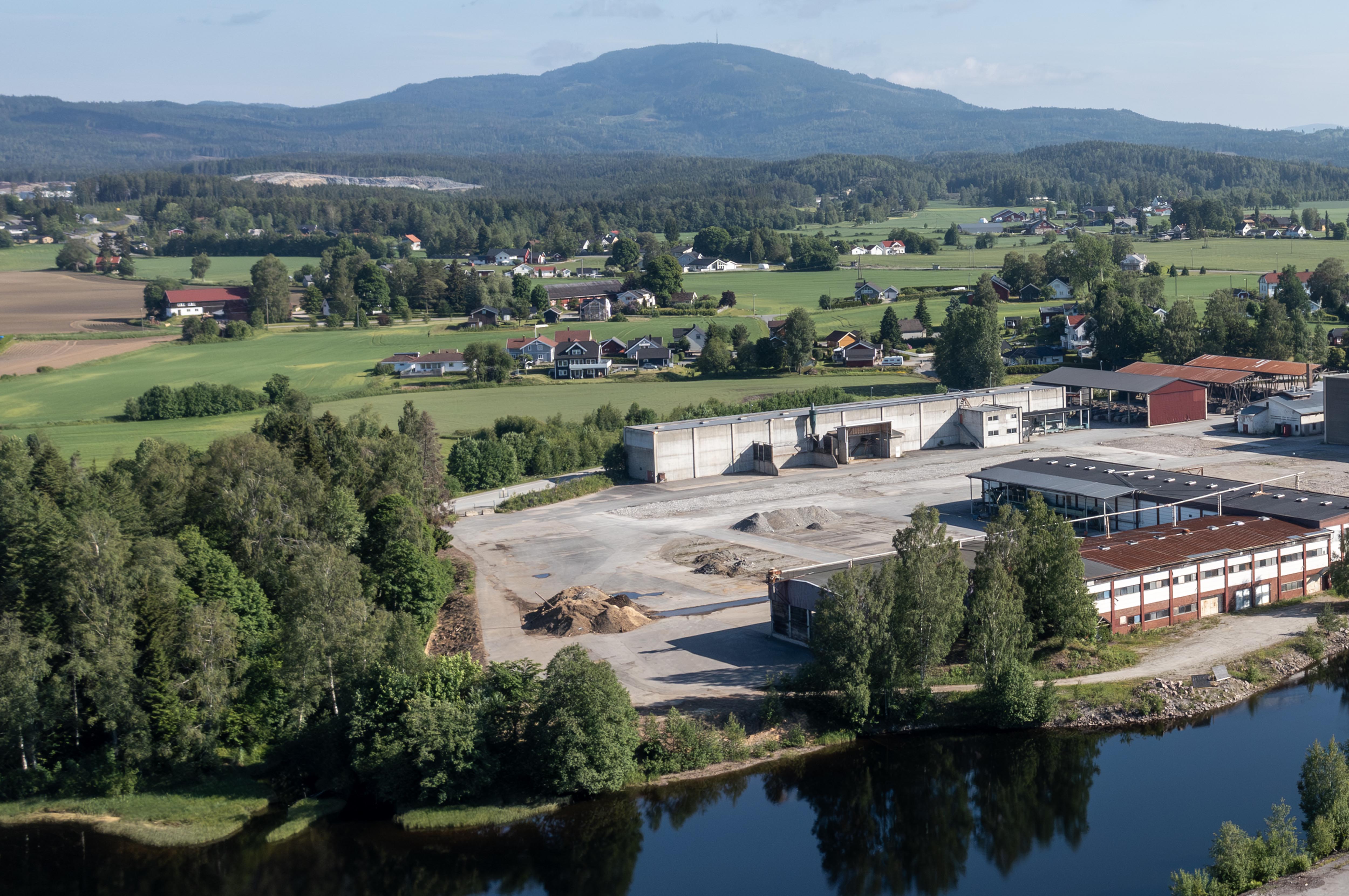 I dette området på den gamle sagbrukstomta på Eidsvoll Verk ble gullet funnet - tror man