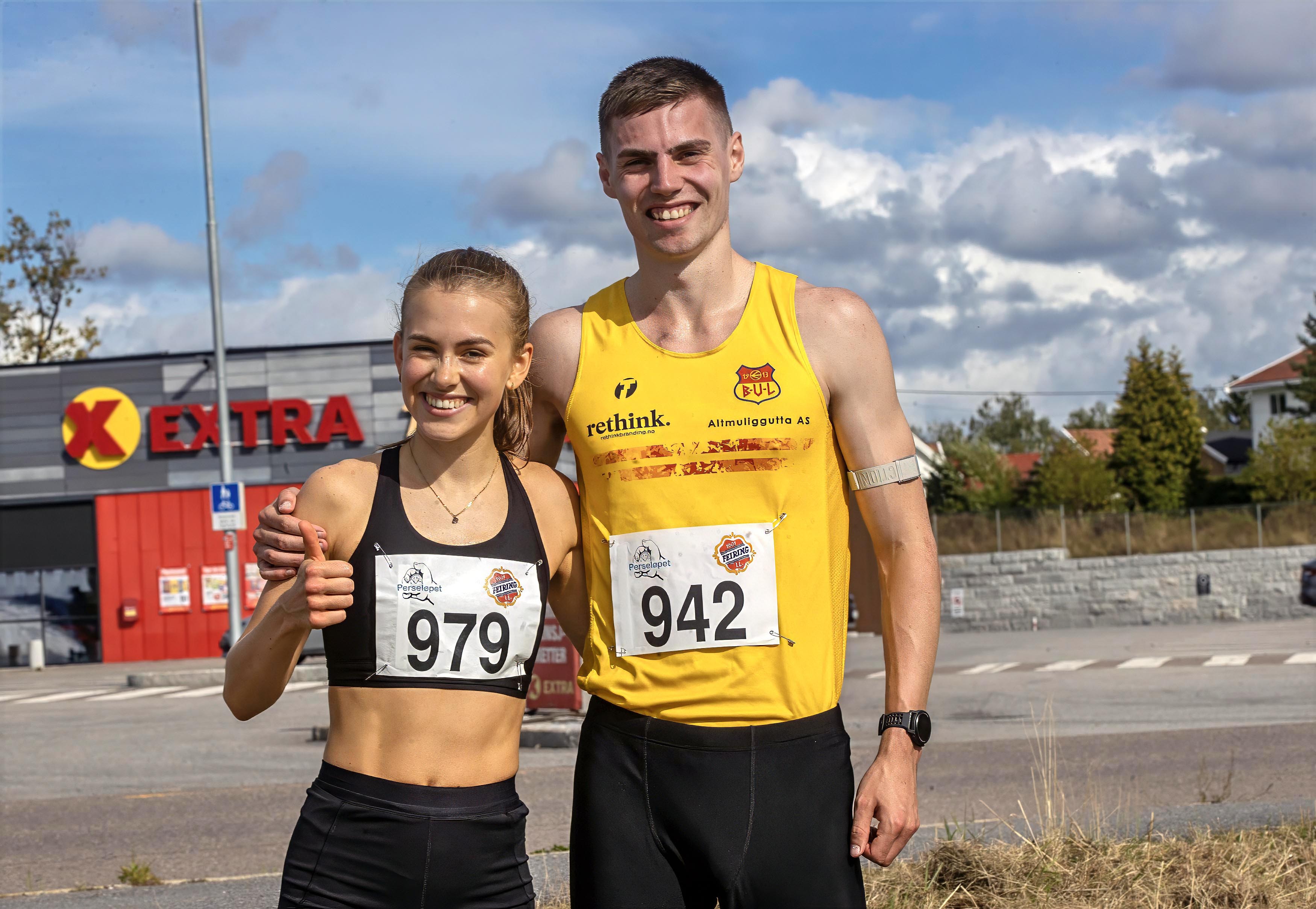 Selma Løchen Engdahl og Mads Orø Olsen løp styggfort under Perseløpet