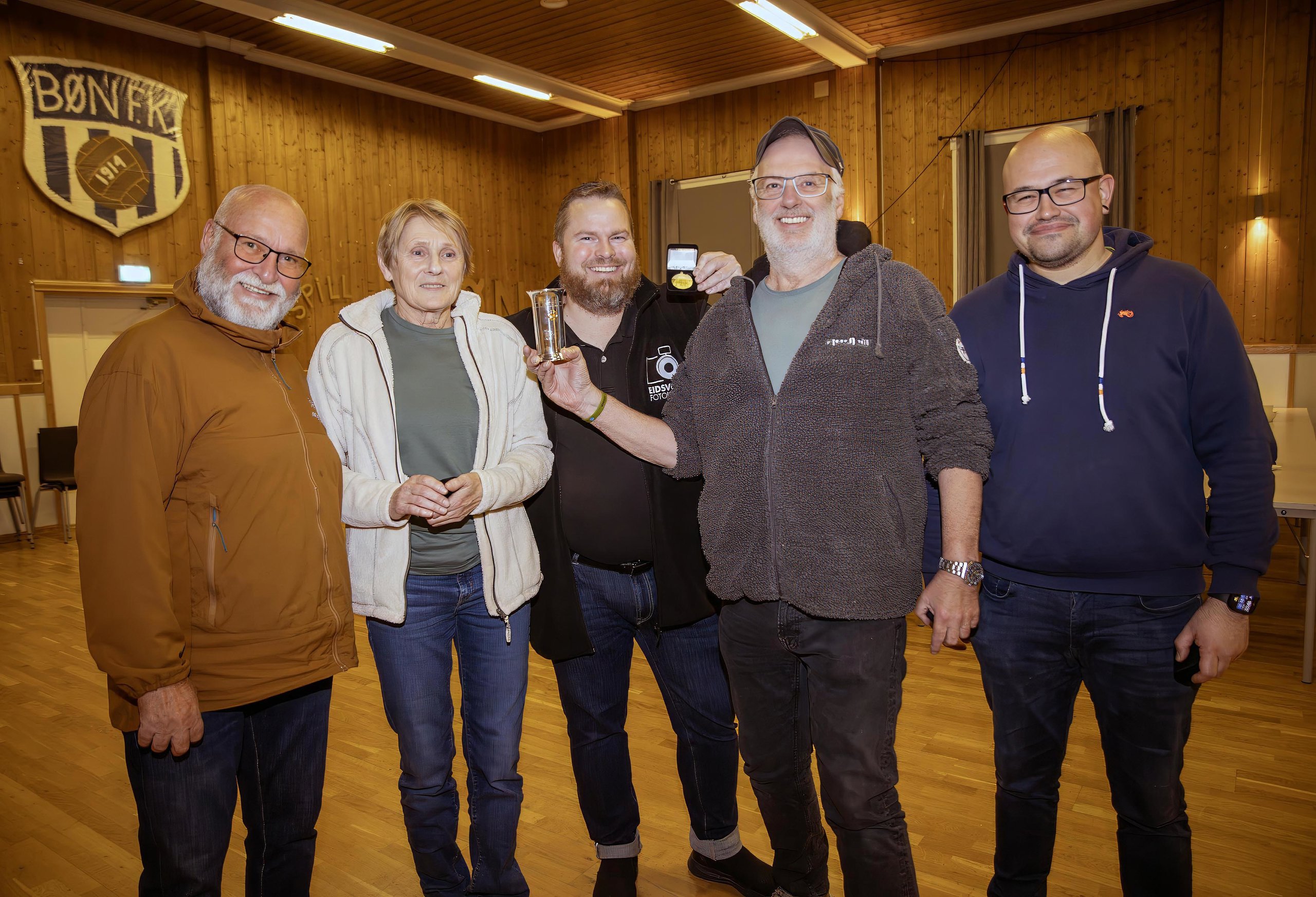 Videogruppa. Fra venstre Per Ove Rasmussen, May Britt Johansen, Thor-Even Skjølås, Hallgeir Nilsen og Kim Lyshaug