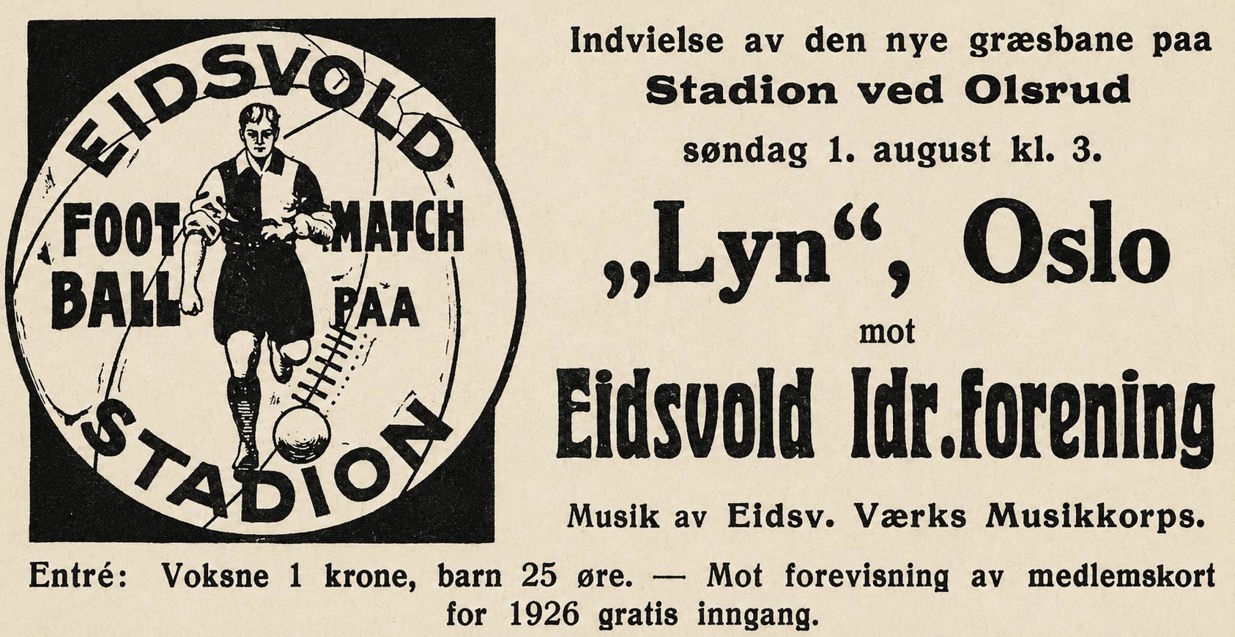 Denne kampannonsen sto på trykk i bladet Eidsiva 30. juli 1926