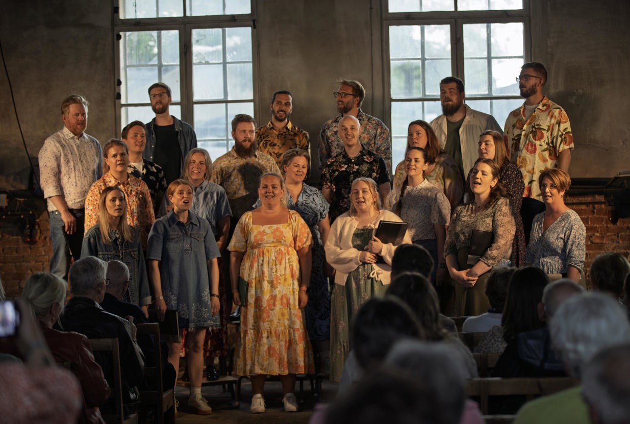 Her ser vi Kortreist under sommerkonserten på Mago B 20 juni 2025
